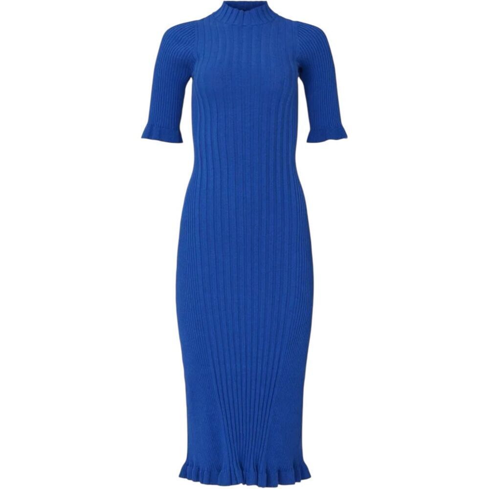 VEDA Blue Figgy Ribbed Knit Dress Size 4 MSRP: $353